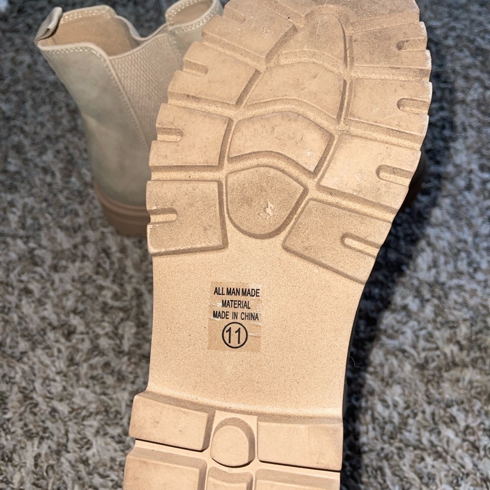 Soda Beige Ankle Booties - Picture 3 of 4